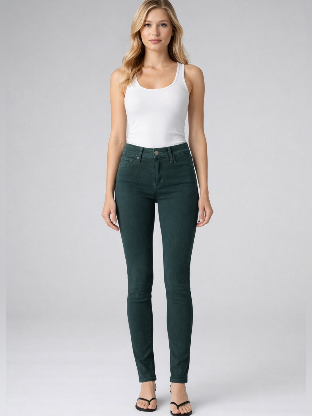 Joe’s Jeans Visionaire High Rise Skinny Jeans Women’s Forest Green 30” Inseam